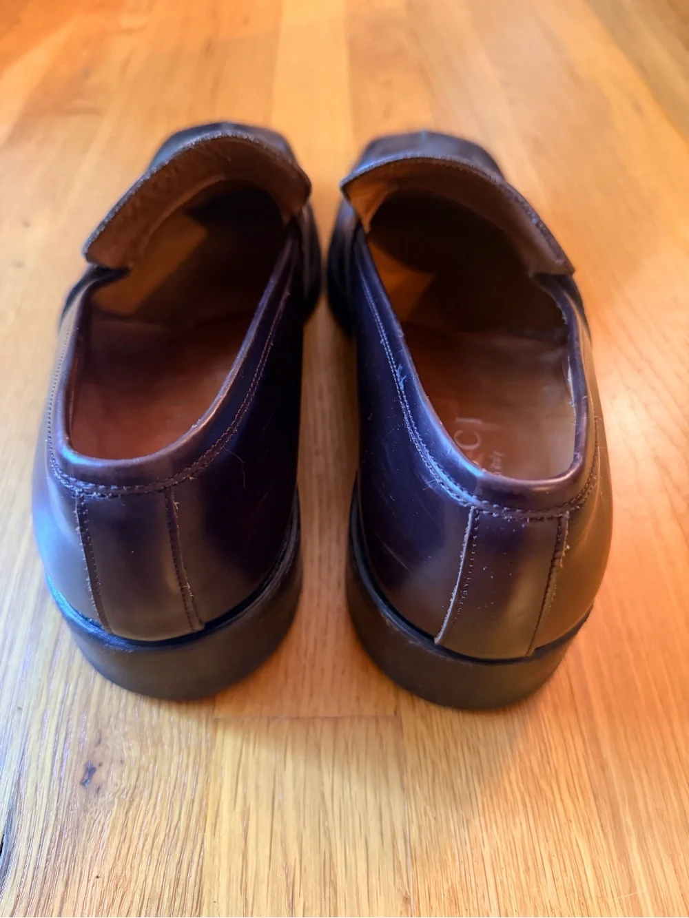 Gucci Men's Dark Brown Leather Penny Loafers